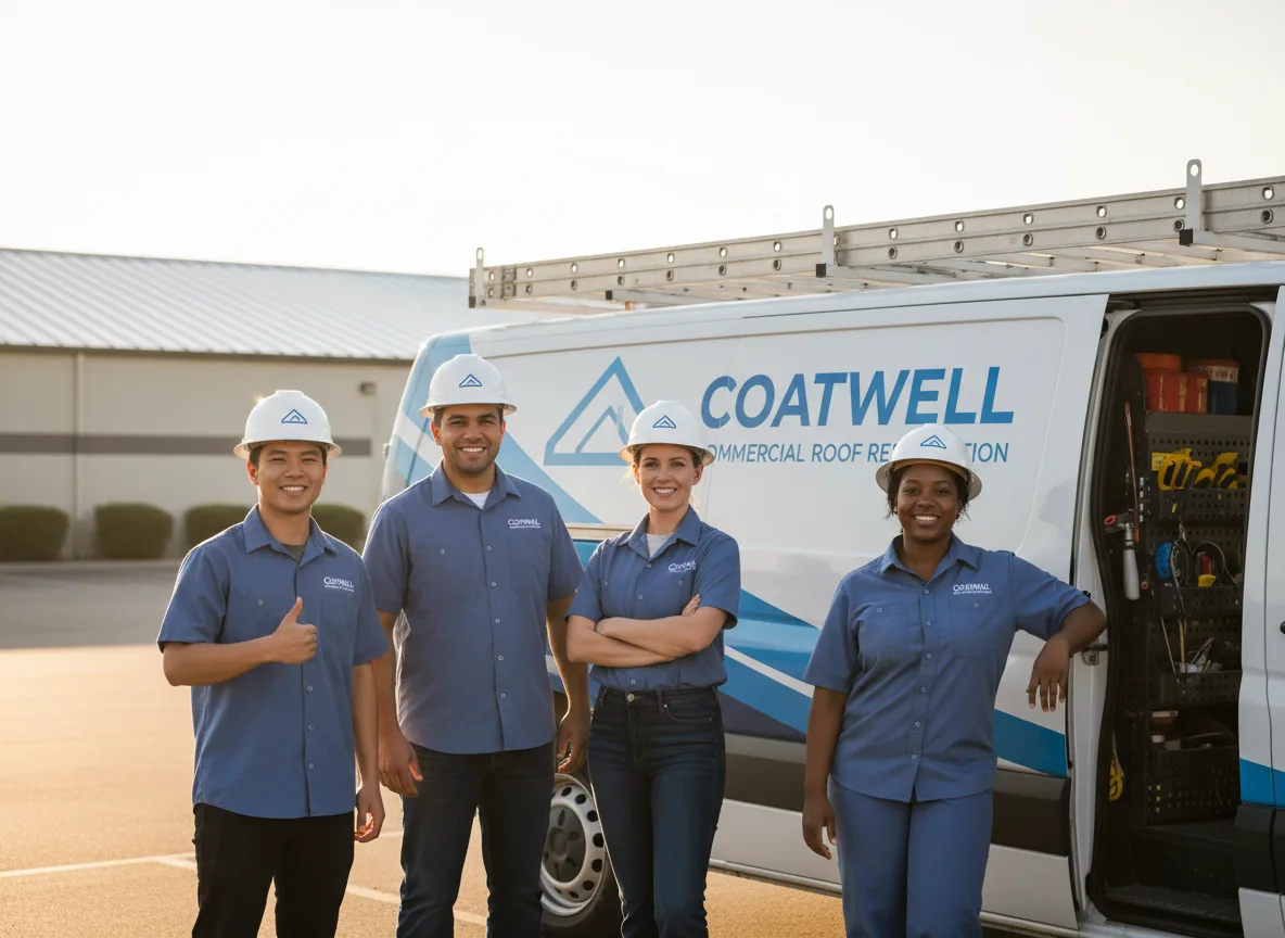 Commercial roof coating company in Hunter, OK