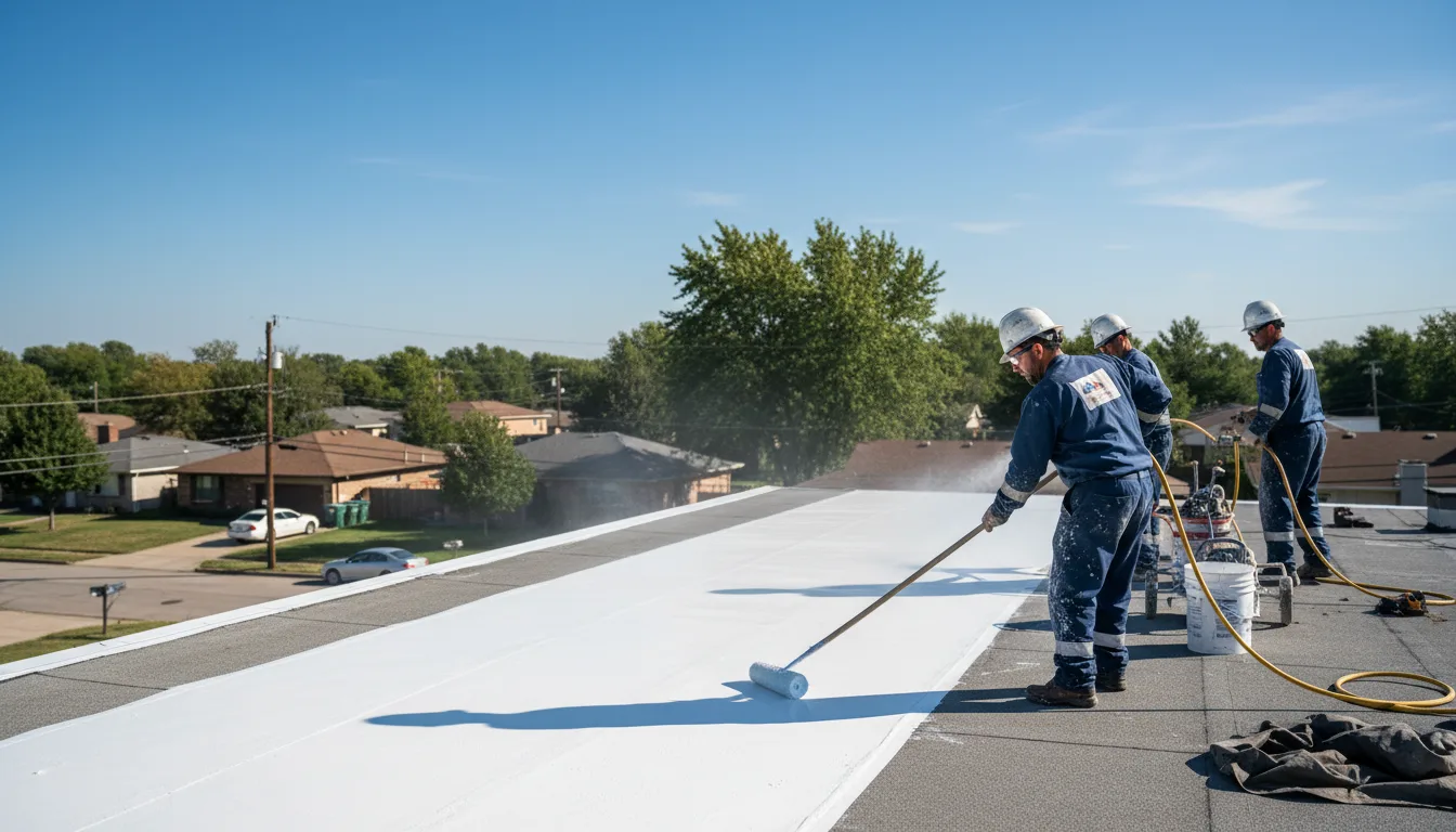 Commercial roof coating in Hunter, OK near me